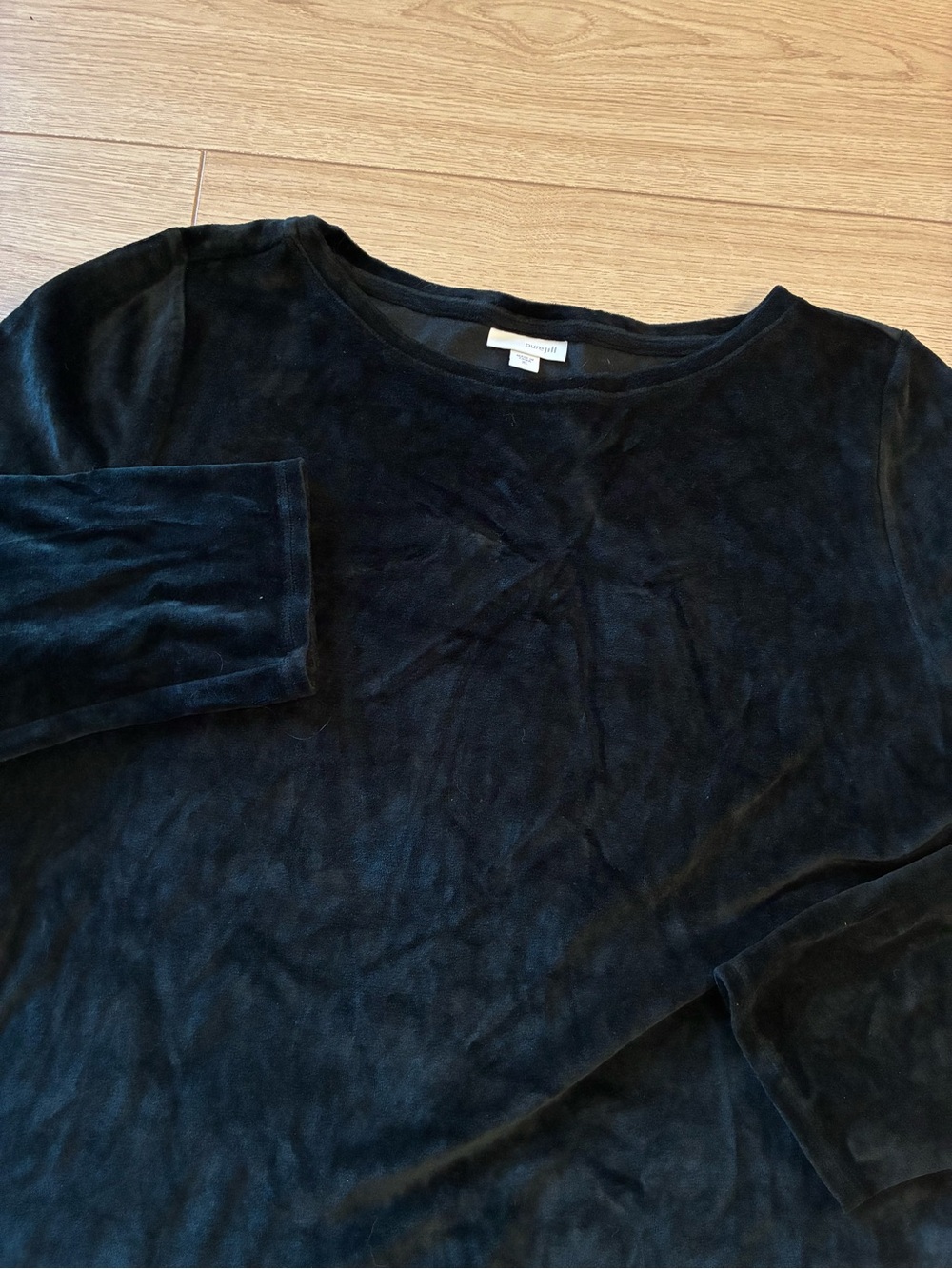 J. Jill PureJill Women’s Black Velvet Velour Shift Dress Size XL